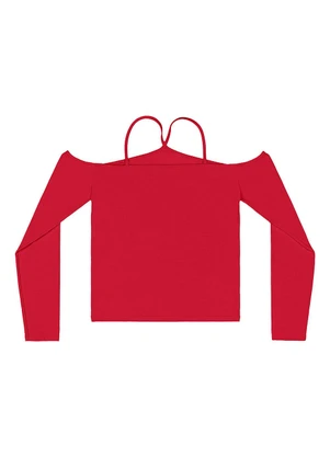 Gloss - Blusa Manga Longa Juvenil em Cotton Vermelho - GLOSS