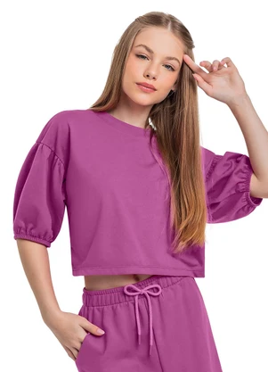 Gloss - Blusa Manga Longa Juvenil Roxo - GLOSS