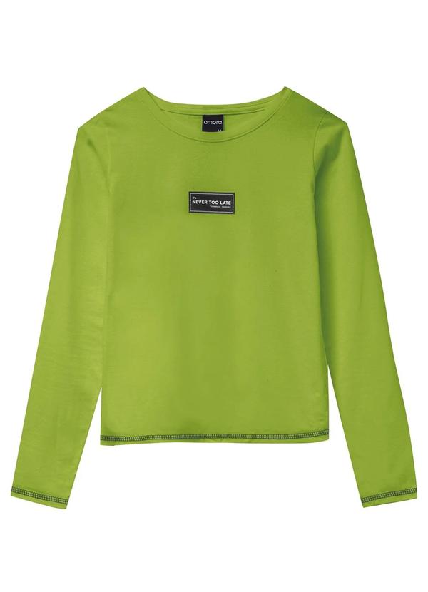 Amora - Blusa Manga Longa Teen Verde