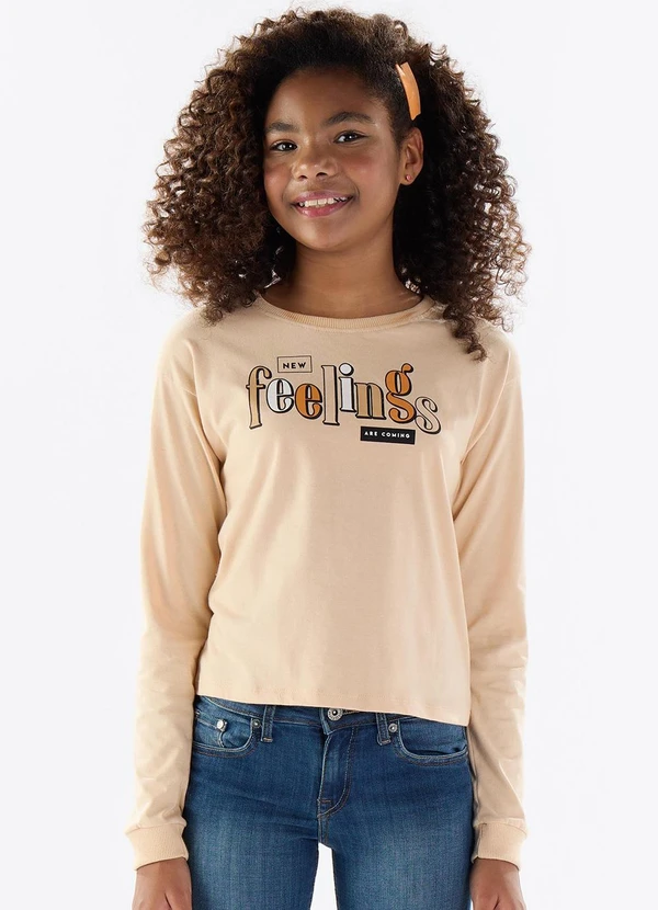 Pulla Bulla - Blusa Meia Malha Bege