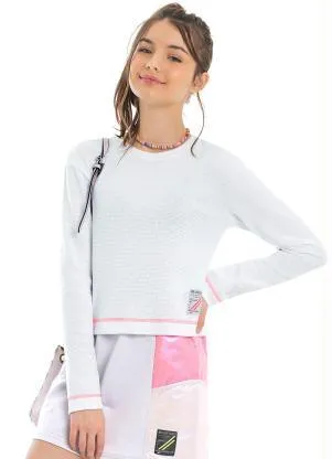 Gloss - Blusa Menina Inverno Branco - GLOSS