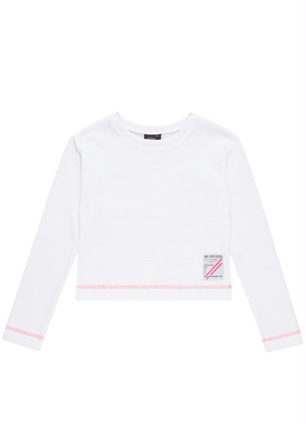Gloss - Blusa Menina Inverno Branco