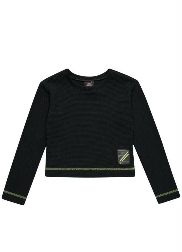 Gloss - Blusa Menina Inverno Preto