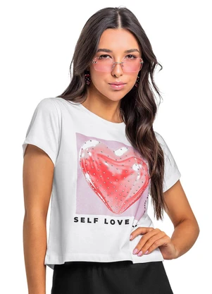 Gloss - Blusa Metalizada Juvenil Branco - GLOSS