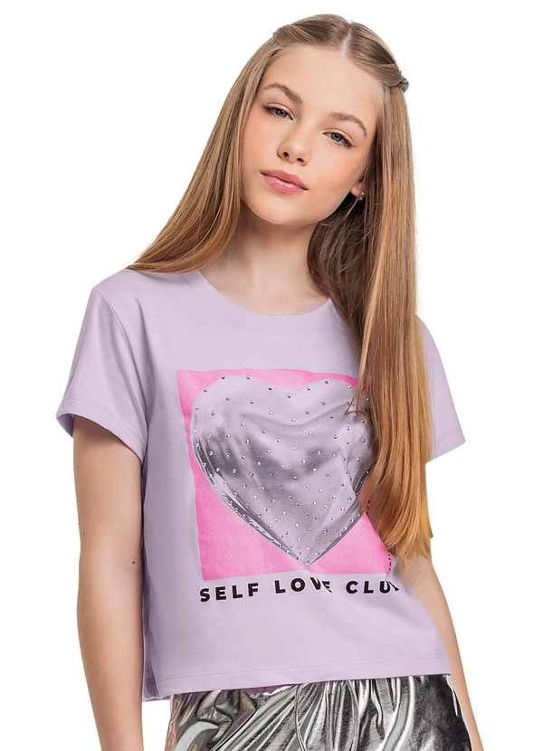 Gloss - Blusa Metalizada Juvenil Roxo