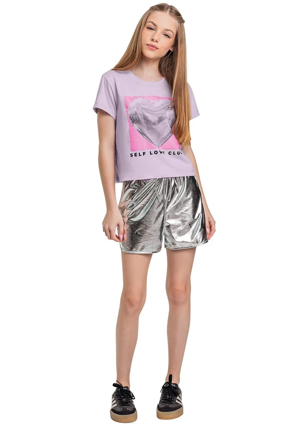 Gloss - Blusa Metalizada Juvenil Roxo 2