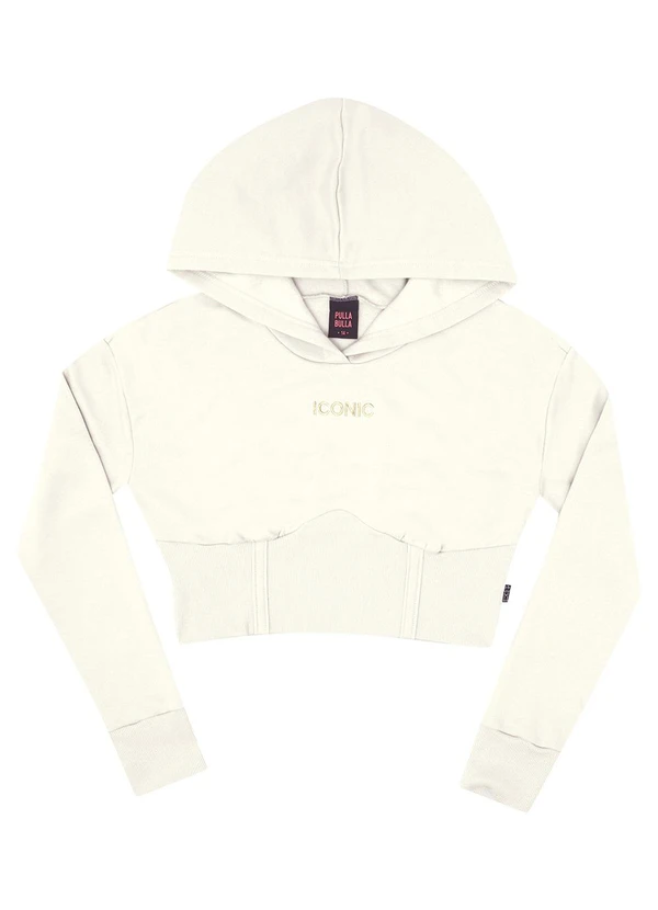 Pulla Bulla - Blusa Moletinho e Ribana com Elastano Bege 3