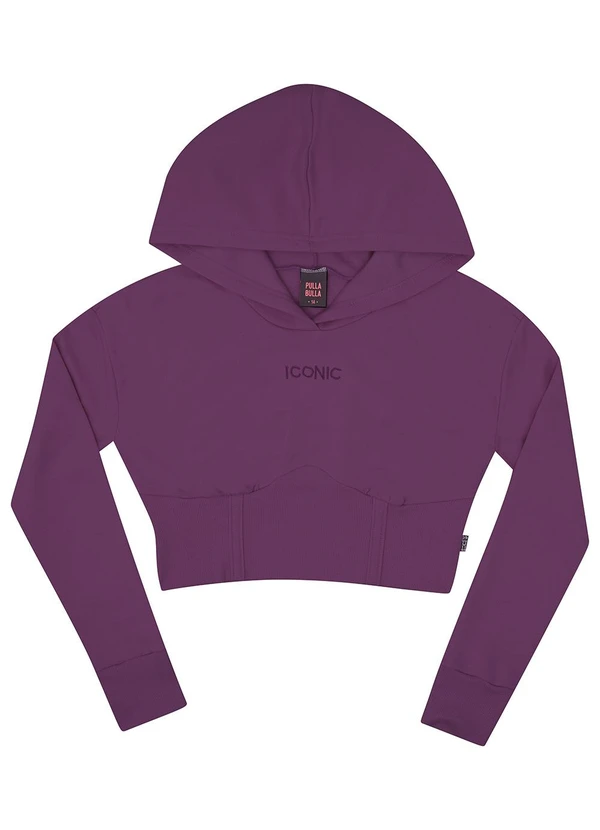 Pulla Bulla - Blusa Moletinho e Ribana com Elastano Roxo