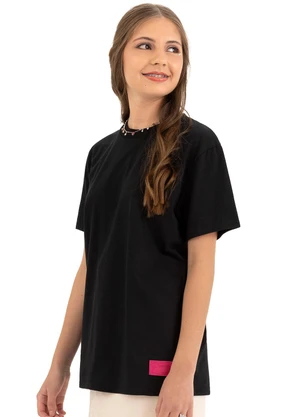Malwee Kids - Blusa Self Love Club Malha Teen Preto - MALWEE KIDS
