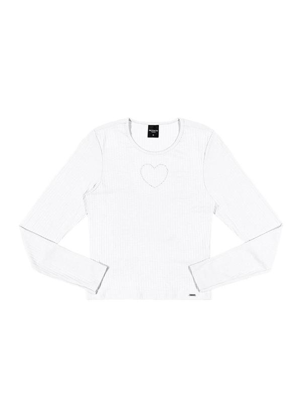 Rezzato - Blusa Strass Coração Feminino Branco 3