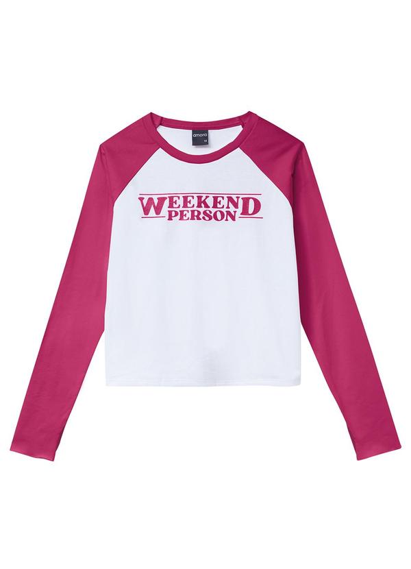 Amora - Blusa Teen Menina Meia Malha Rosa 1