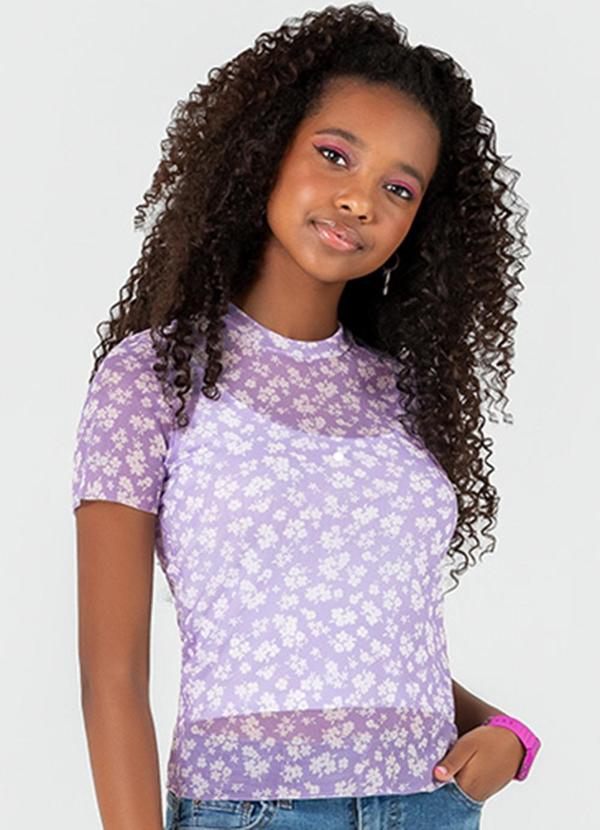 Rezzato - Blusa Tule Delicate Feminino Roxo
