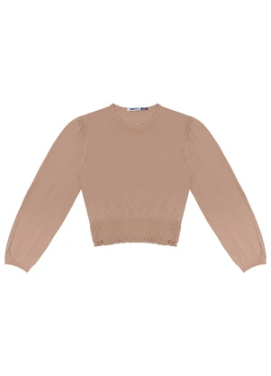 Minty - Blusão Juvenil Feminino Manga Longa Marrom - MINTY