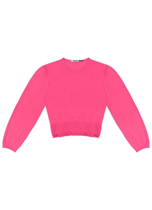 Minty - Blusão Juvenil Feminino Manga Longa Rosa - MINTY