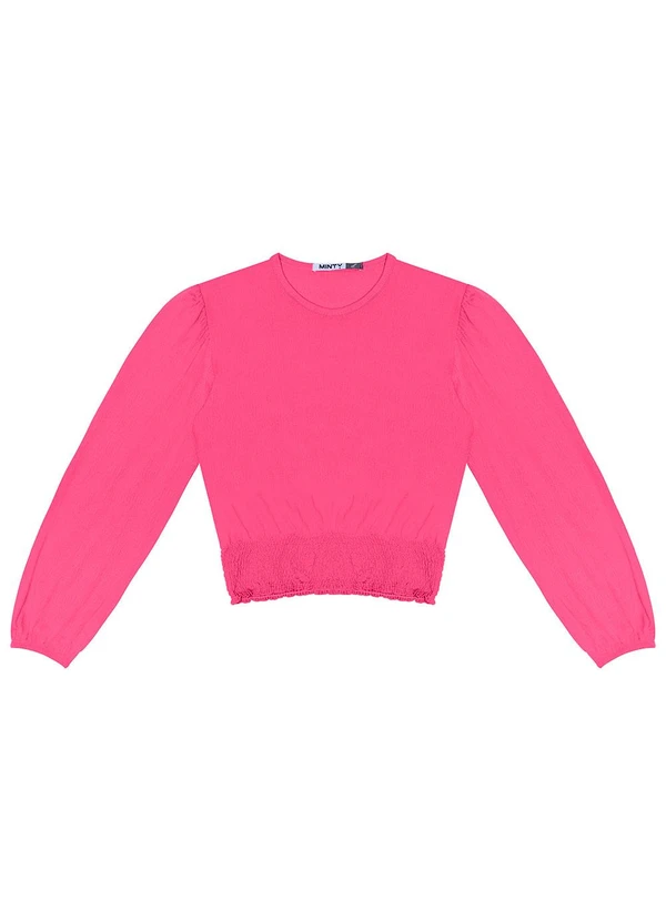 Minty - Blusão Juvenil Feminino Manga Longa Rosa