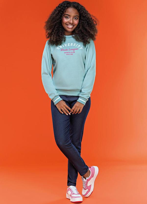 Elian - Blusão Juvenil Menina Moletom Beats Azul 2