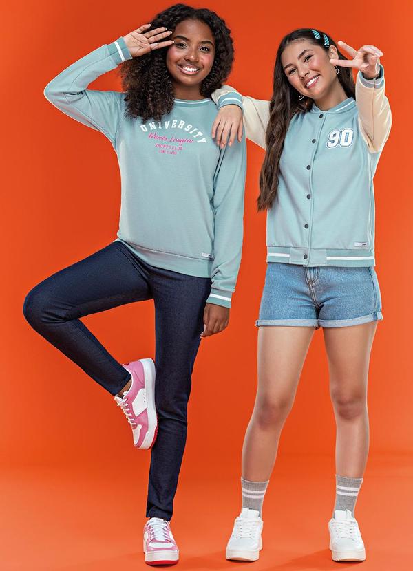 Elian - Blusão Juvenil Menina Moletom Beats Azul 3