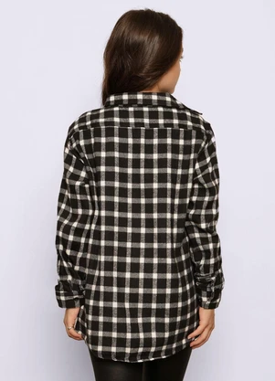 Torra - Camisa Juvenil Flanelada Xadrez Preta - TORRA