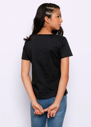 Torra - Camiseta Juvenil Algodão Minnie Preta - TORRA