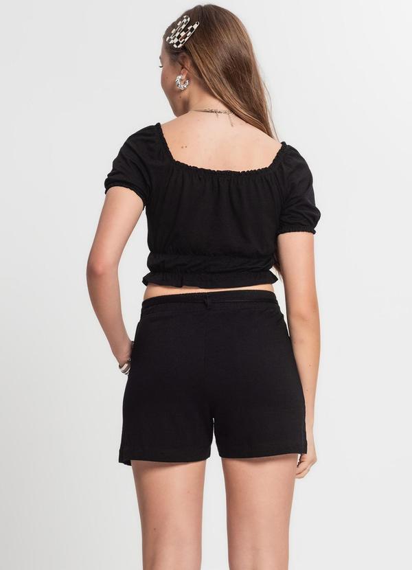 Minty - Conjunto Juvenil Feminino Blusa com Shorts Preto 2