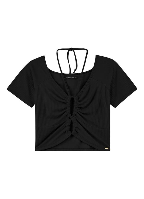 Rezzato - Cropped Ajustável Girls Feminino Preto