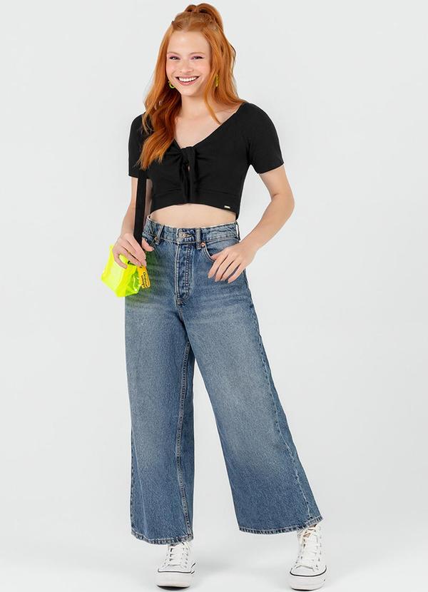 Rezzato - Cropped Amaração Frontal Feminino Preto 2