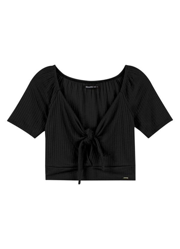 Rezzato - Cropped Amaração Frontal Feminino Preto 3