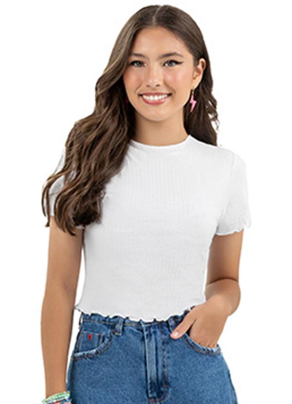 Rezzato - Cropped Cute Girls Teen Feminino Branco