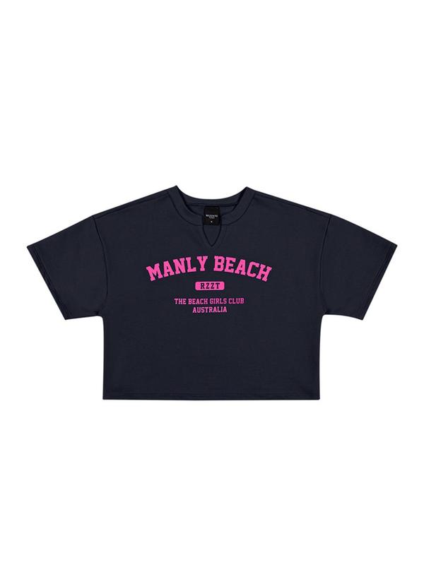 Rezzato - Cropped Manly Beach - Verão Teen Feminino Azul