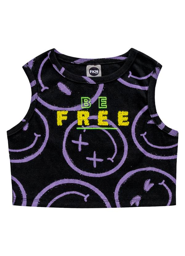 Fakini Kids - Cropped Roxo