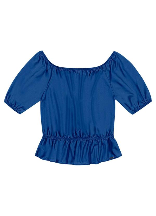 Rezzato - Cropped Viscose Feminino Azul