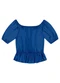Outlet - Cropped Viscose Feminino Marrom - variação: Azul