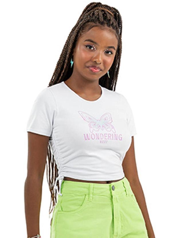 Rezzato - Cropped Wondering Teen Feminino Branco