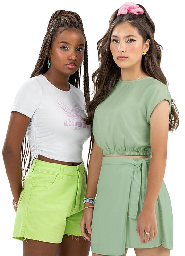 Rezzato - Cropped Wondering Teen Feminino Branco 2