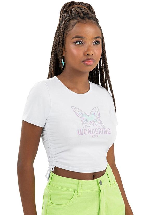 Rezzato - Cropped Wondering Teen Feminino Branco 3