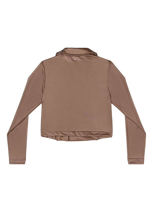 Gloss - Jaqueta Biker em Malha Cirrê Marrom 4