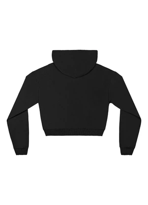 Gloss - Jaqueta Cropped Juvenil em Moletom Preto - GLOSS