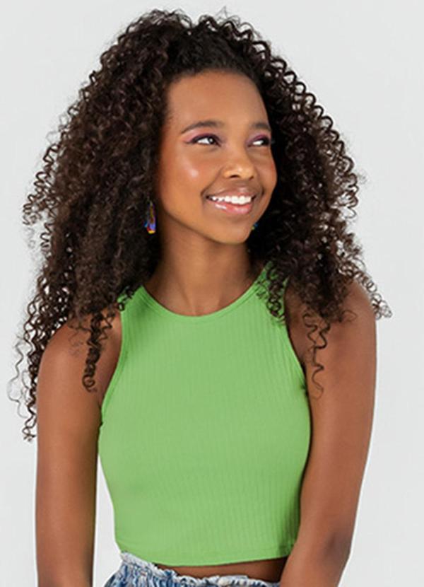 Rezzato - Regata Cropped Girls Feminino Verde