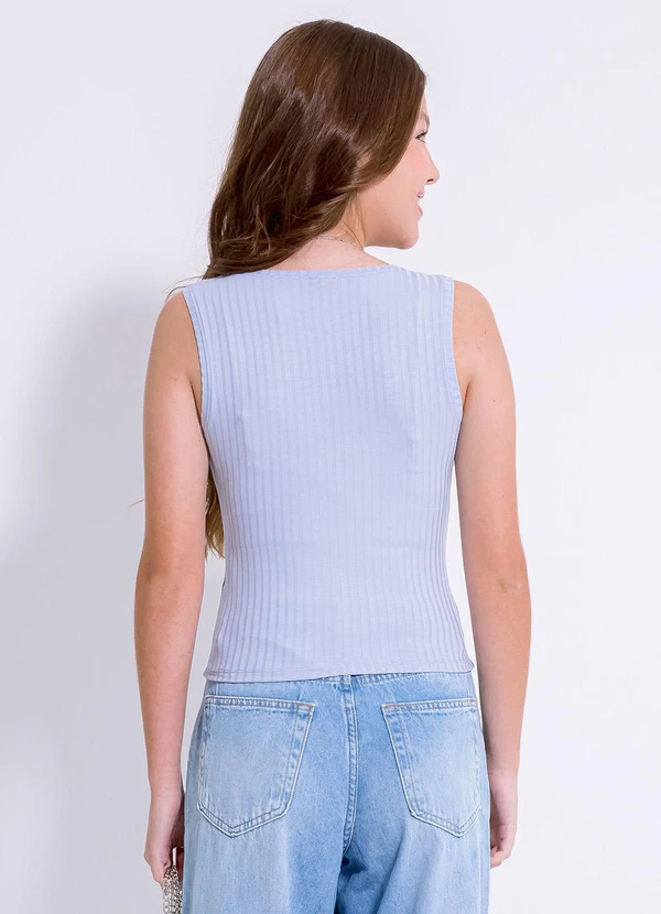 Cativa Teen - Regata em Canelado Azul 2