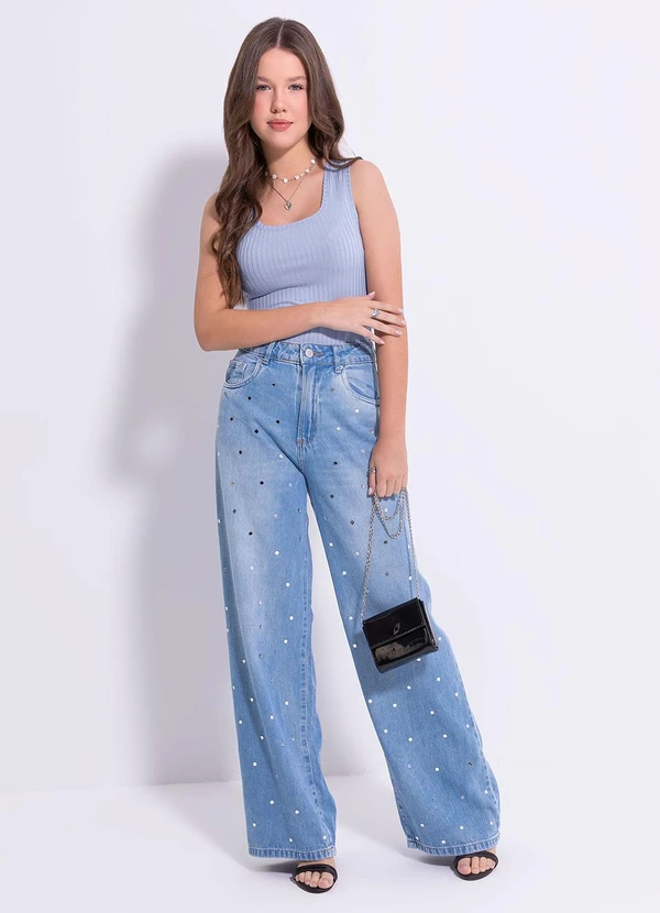 Cativa Teen - Regata em Canelado Azul 3