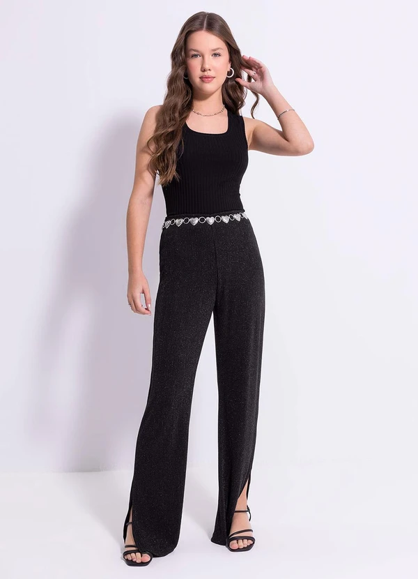 Cativa Teen - Regata em Canelado Preto 3