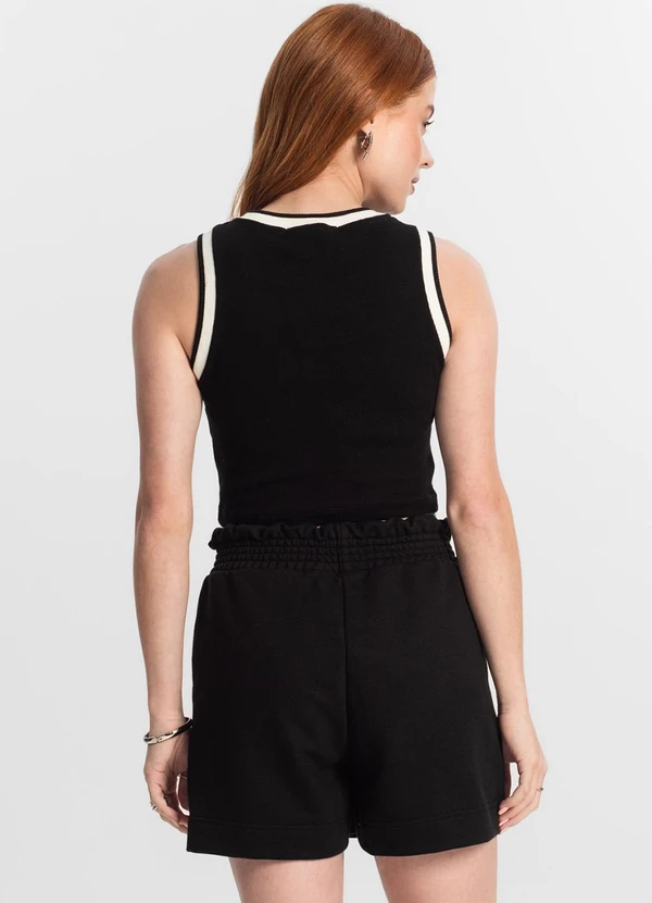 Minty - Regata Infantil Feminina em Ribana Preto 4