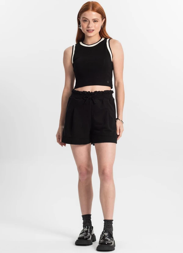 Minty - Regata Infantil Feminina em Ribana Preto 5