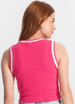 Minty - Regata Infantil Feminina em Ribana Rosa - MINTY