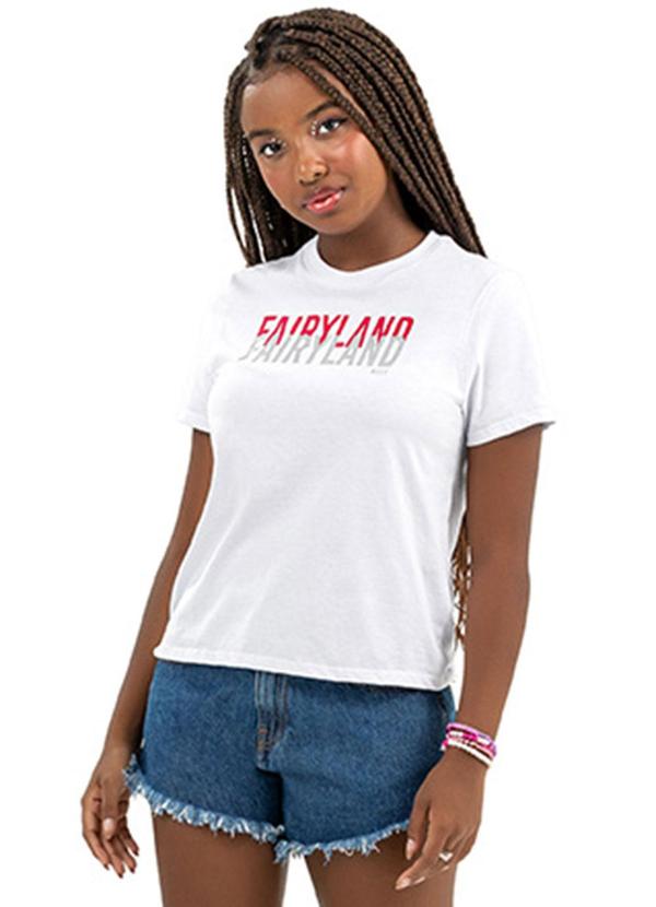 Rezzato - T-Shirt Fairyland Teen Feminino Branco