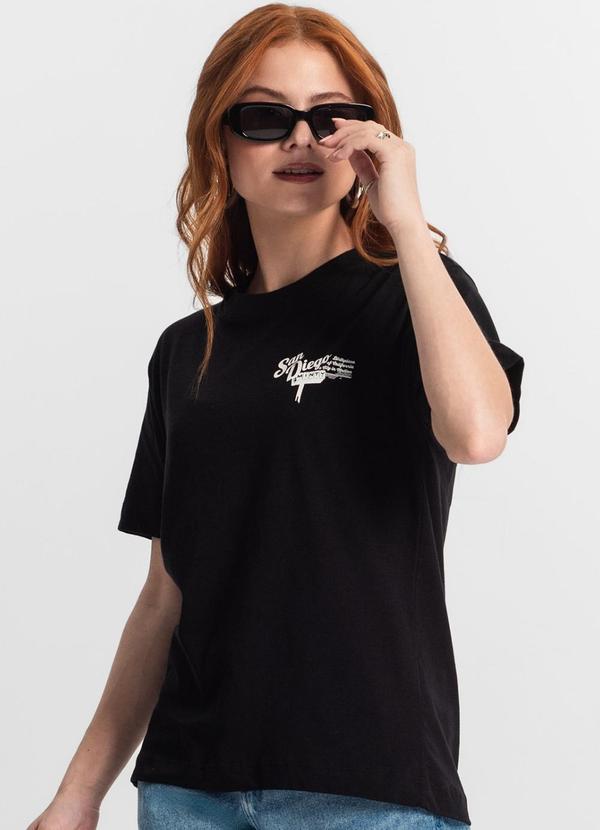 Minty - T-Shirt Juvenil Feminina Preto