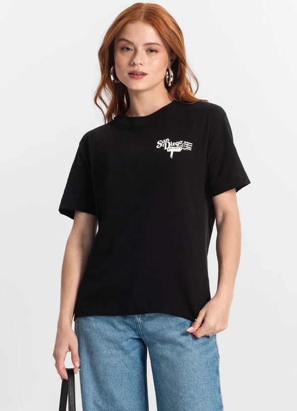 Minty - T-Shirt Juvenil Feminina Preto 3