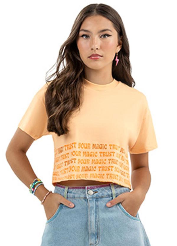 Rezzato - T-Shirt Your Magic Teen Feminino Laranja