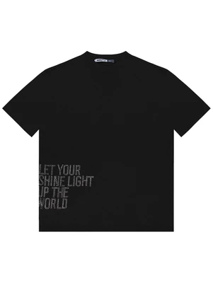 Minty - T- Shirts Juvenil Feminina Gola Alta Preto - MINTY