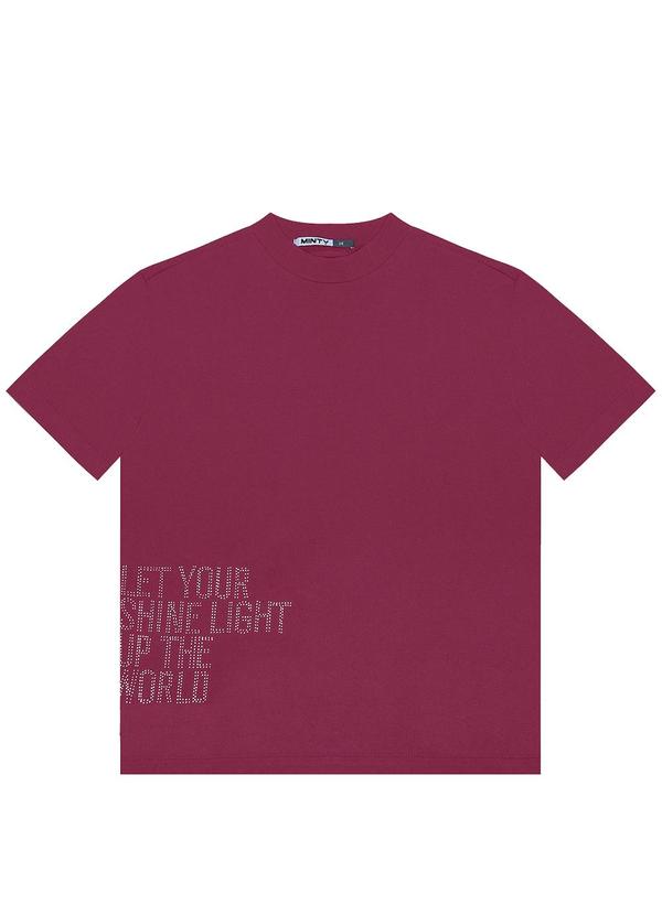 Minty - T- Shirts Juvenil Feminina Gola Alta Vermelho